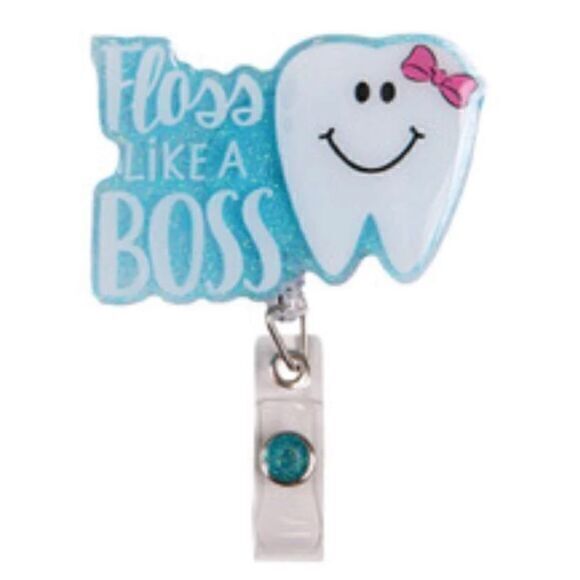 NWT Simply Southern “Floss Like A Boss”‎ Badge Reel - Picture 1 of 4
